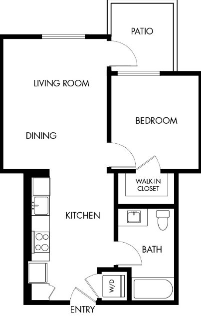 G12 Apartments_Los Angeles CA_Floor Plans_One Bedroom One Bathroom_19 G12 Apartments_Los Angeles CA_Floor Plans_One Bedroom One Bathroom_19